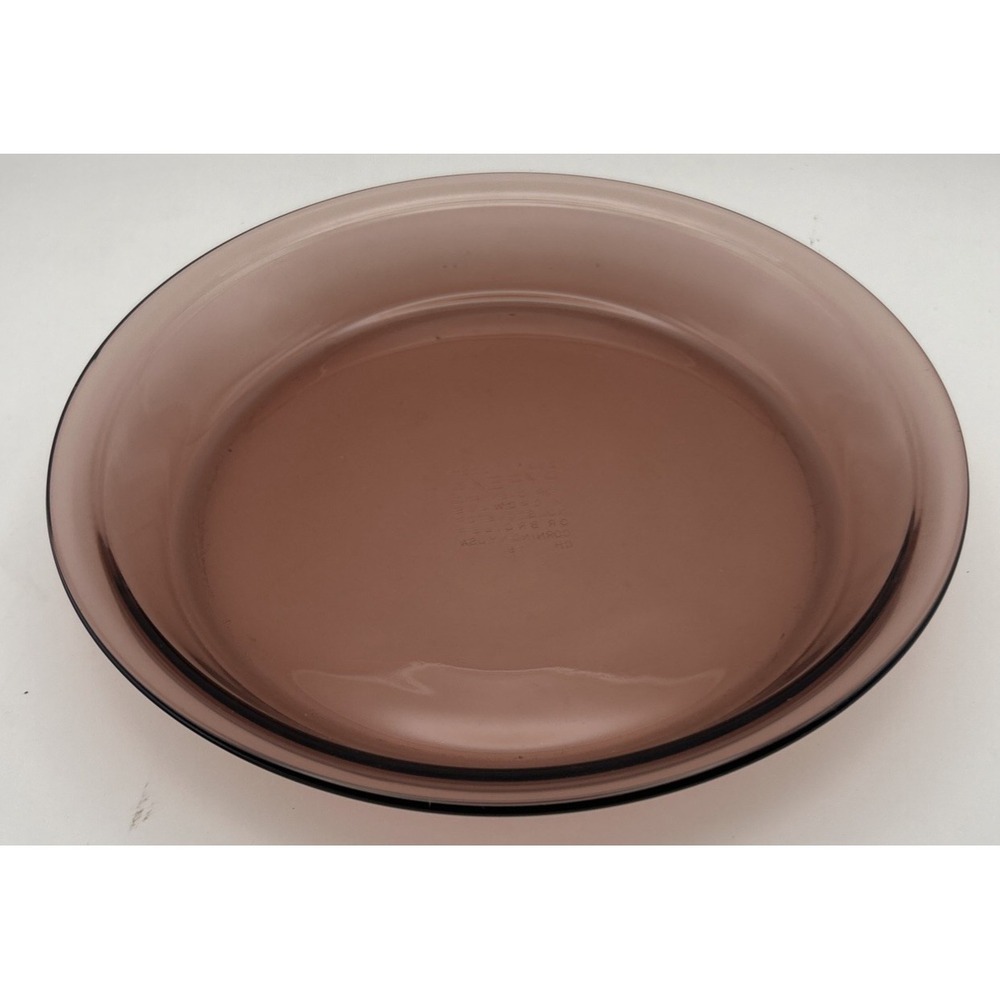 Pyrex Originals Cranberry Glass Pie Plate 10" genuine vintage plum dish #209